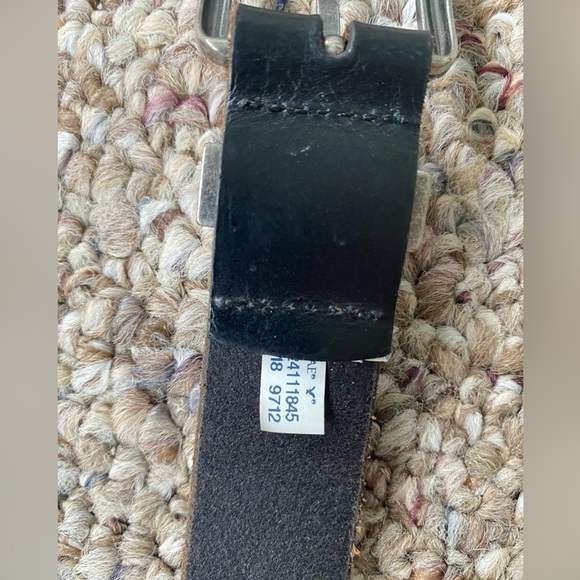 Double Buckle Cowgirl American Eagle Black Leather Belt 38” Long - Picture 7 of 8